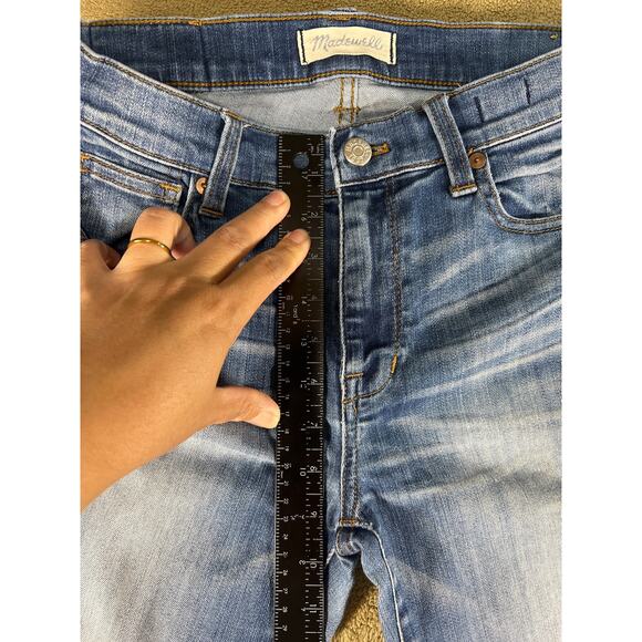 Madewell, 10" High Riser Skinny Stretch Jeans Light Wash Blue Denim, Size: 27 - Picture 5 of 14